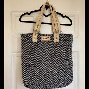 Hollister wool blend tote bag